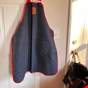 Vintage 70’s Levi Jeans Denim Kitchen Apron San Francisco RARE Textiles Linen